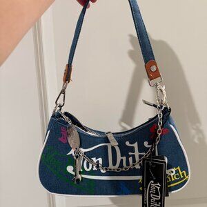 Denim y2k Von Dutch shoulder bag